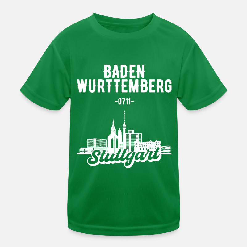 Stuttgart Baden Württemberg Skyline Geschenk Kinder Funktions-T-Shirt