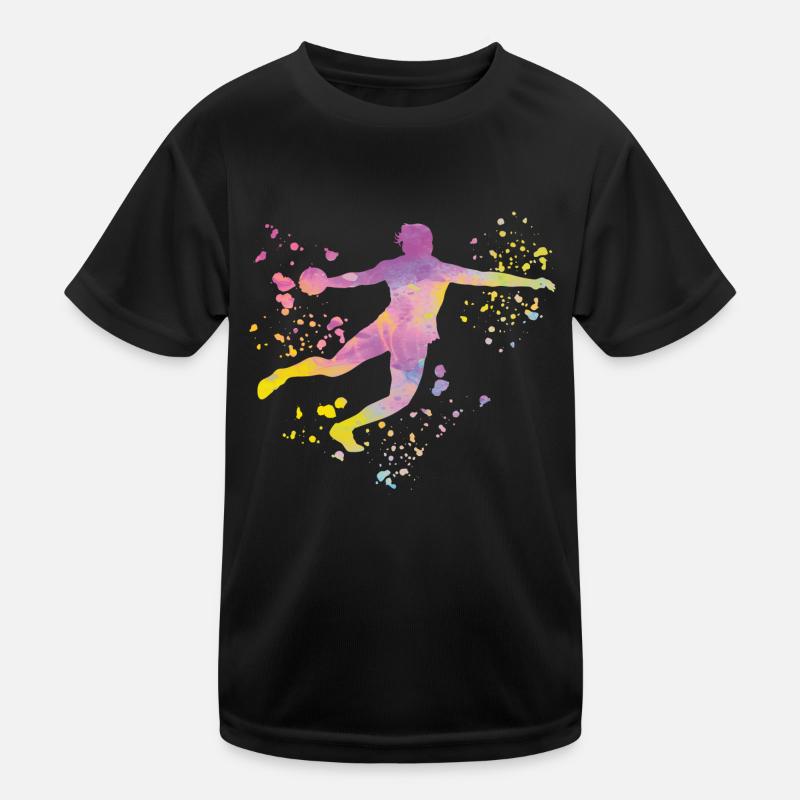Diskuswerfer Colorsplash Diskuswurf Kinder Funktions-T-Shirt