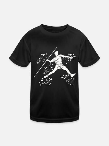 Javelin Throw Colorsplash Javelin Throw - Kids Functional T-Shirt - black - Front