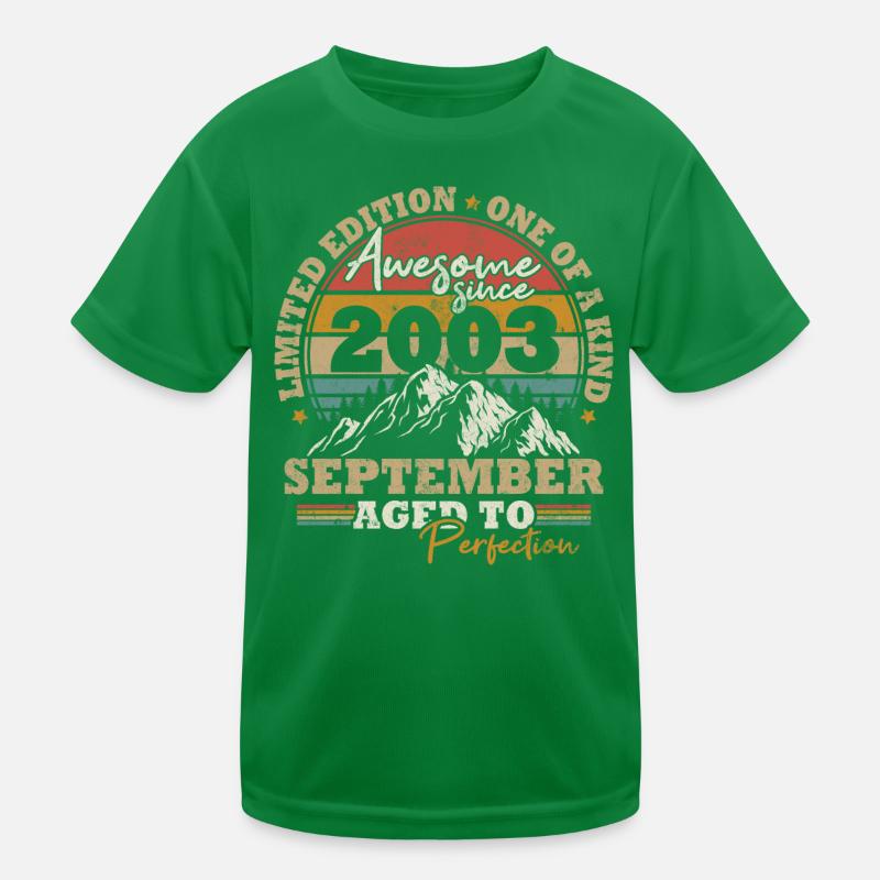 September 2003 Vintage Retro Geburtstagsgeschenk Kinder Funktions-T-Shirt