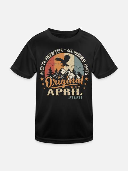 Jubiläum April 2020 | Geschenk April 2020 - Kinder Funktions-T-Shirt - Schwarz - Vorne