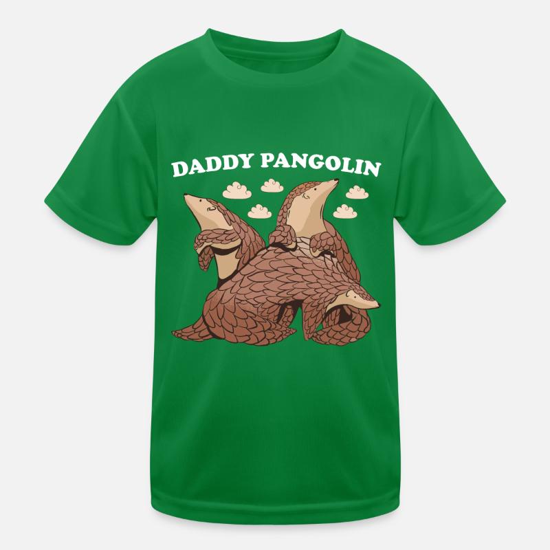 Daddy Pangolin Kinder Funktions-T-Shirt