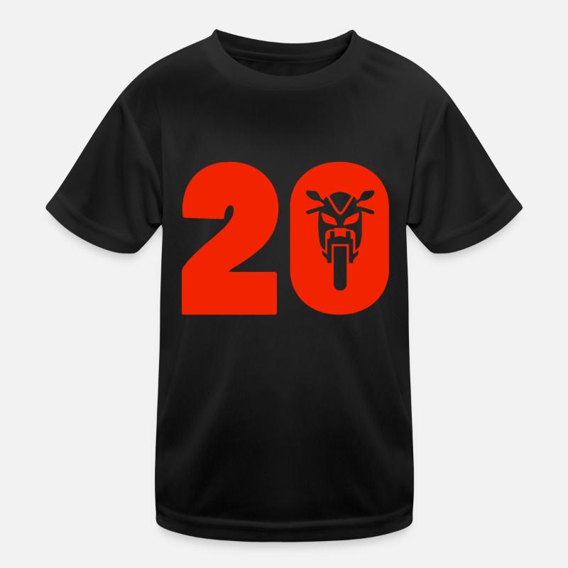 Motorrad Startnummer 20 Kinder Funktions-T-Shirt