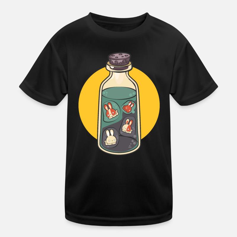 Space Bottle Bunnies Astronaut Rabbit Kinder Funktions-T-Shirt