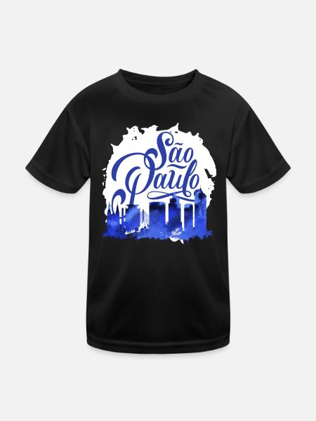 Reisende Südamerika Reisen Brasilien Sao Paulo - Kinder Funktions-T-Shirt - Schwarz - Vorne