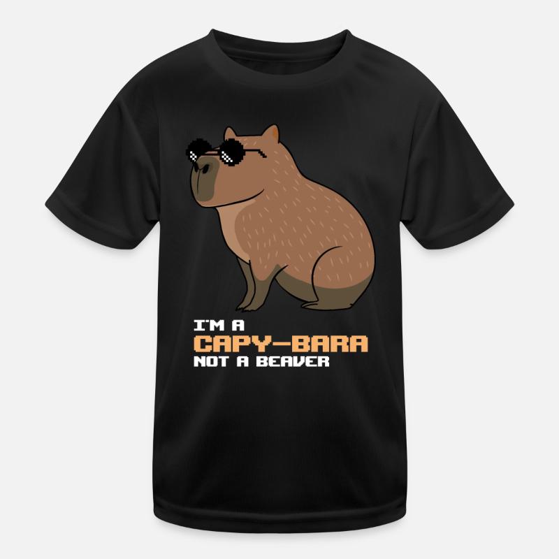 Capybara Not a Beaver Lustiges Capybara Kinder Funktions-T-Shirt