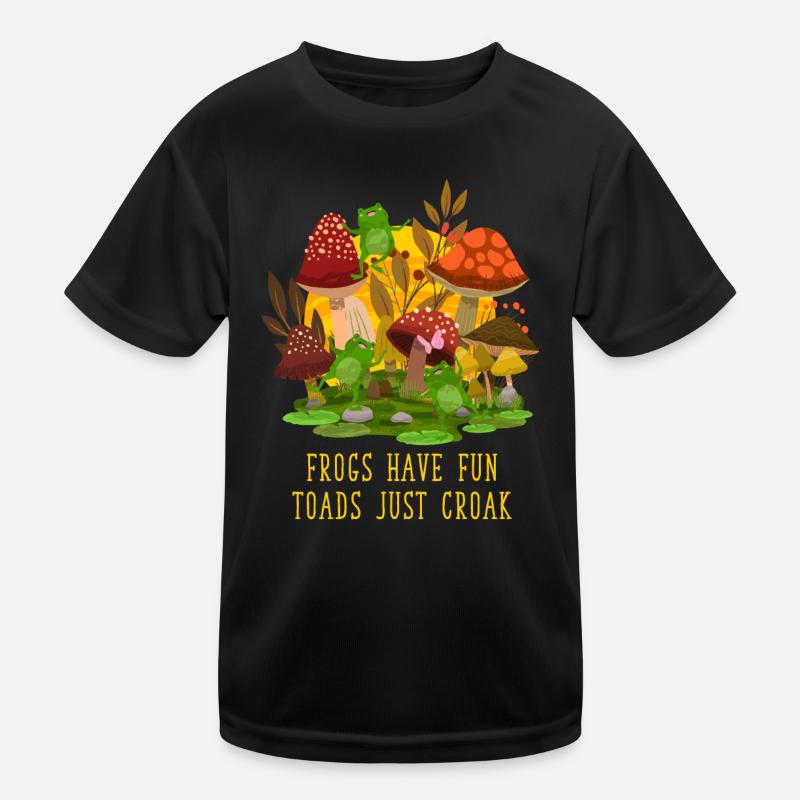 Funny Frogs Cottagecore Ästhetisches Kinder Funktions-T-Shirt