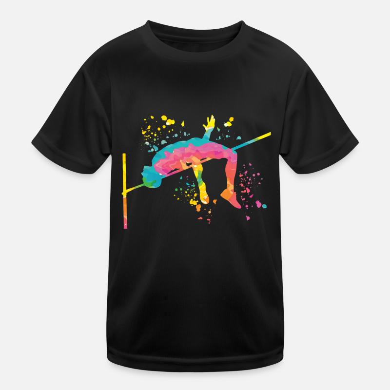 High Jumper Watercolor High Jump Kids Functional T-Shirt