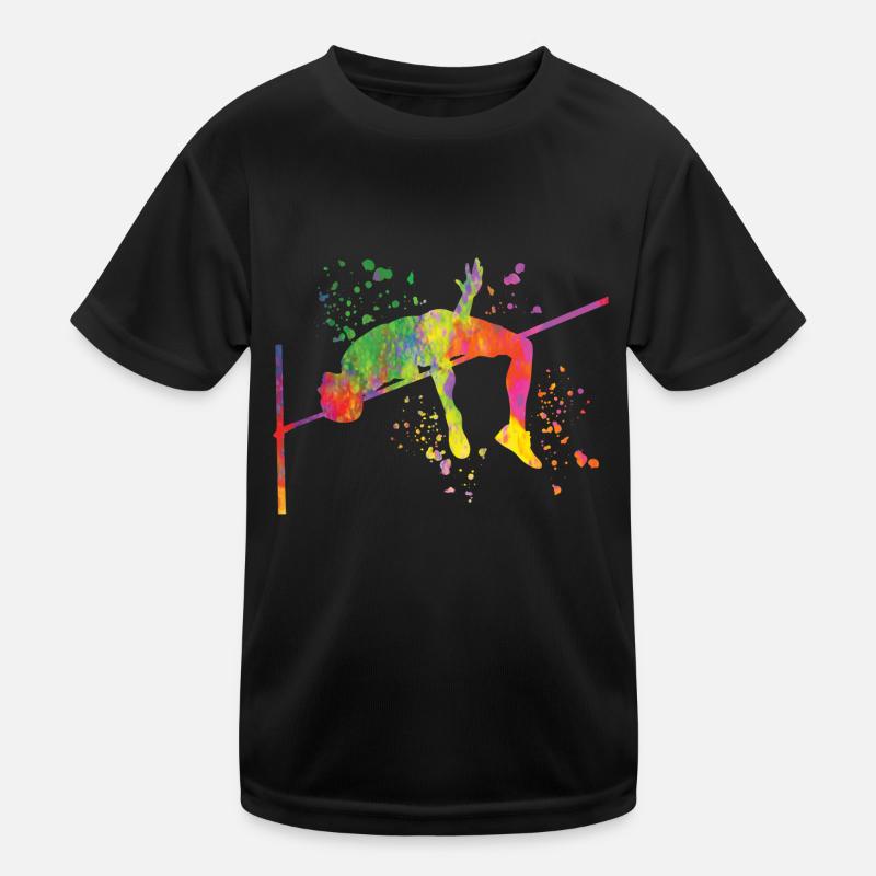 Hochspringer Wasserfarben Hochsprung Kinder Funktions-T-Shirt
