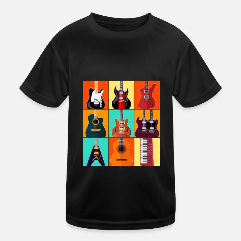 Guitariste Guitariste Rétro Musicien Guitariste T-shirt sport Enfant