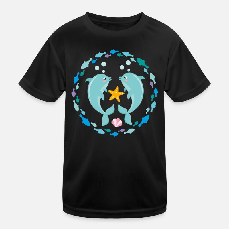 deux dauphins T-shirt sport Enfant