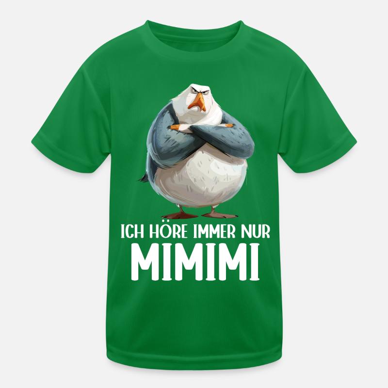 Möwe Seevogel Ich höre immer nur Mimimi Kinder Funktions-T-Shirt