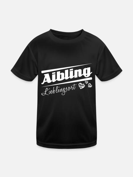 Aibling - Lieblingsort mit Stadtnamen - Kinder Funktions-T-Shirt - Schwarz - Vorne