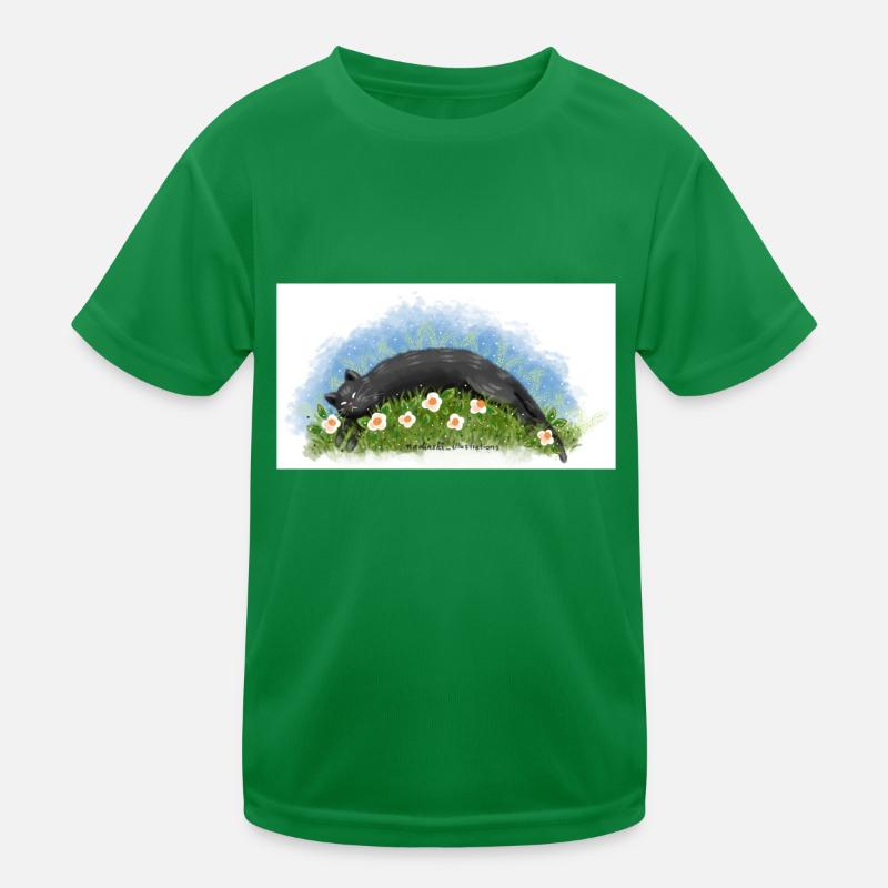 Cat sleeps Kids Functional T-Shirt