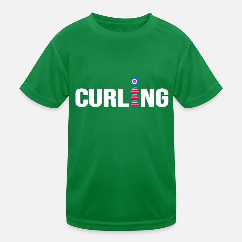 Curling Curling Curling Stone Curl T-shirt sport Enfant