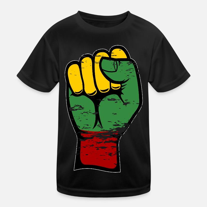 Lithuania flag fist used Kids Functional T-Shirt