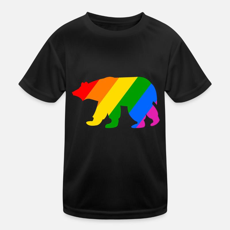 Rainbow Polar Bear Kids Functional T-Shirt