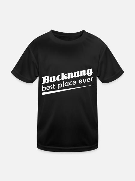 Backnang - Stadt best place ever - Kinder Funktions-T-Shirt - Schwarz - Vorne