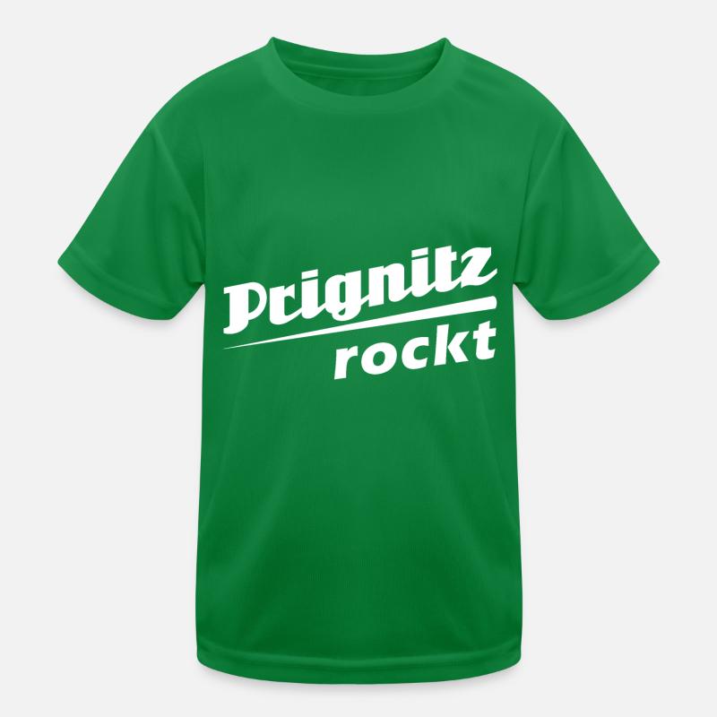 Prignitz rockt - Textdesign mit Stadtnamen Kinder Funktions-T-Shirt