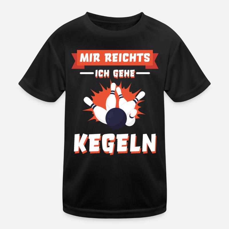 Kegeln Kegler Kegelspruch lustig Geschenk Kinder Funktions-T-Shirt