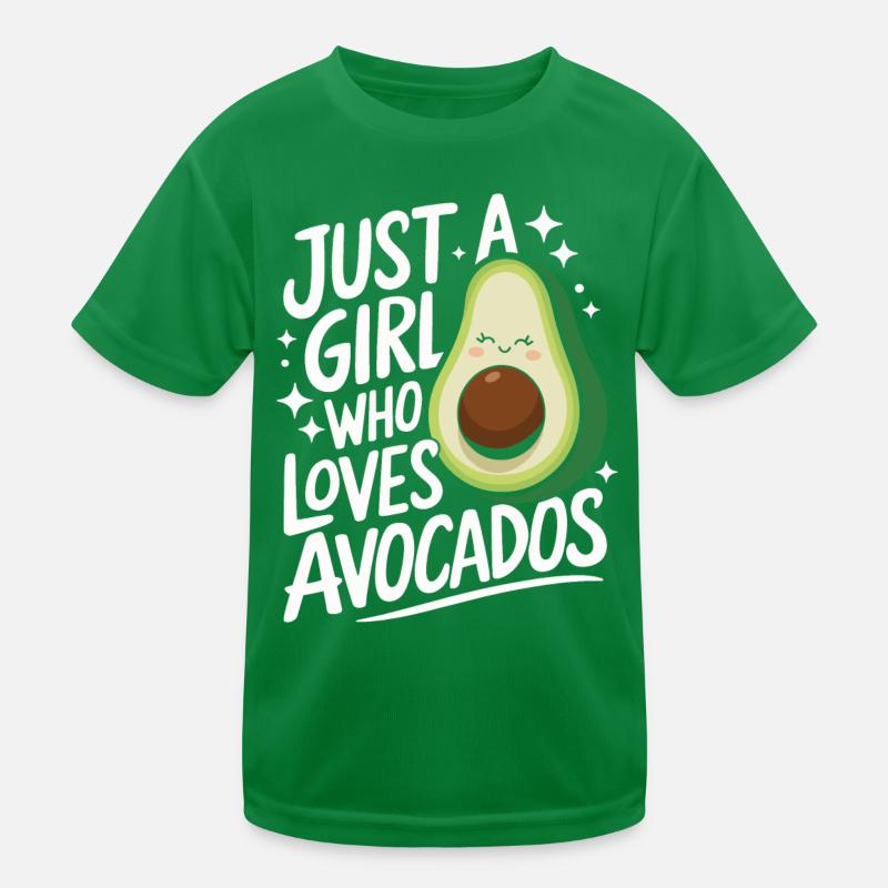 Avocado Essen Guacamole Vegan Kinder Funktions-T-Shirt