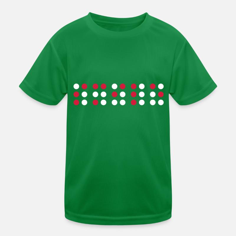 Smile in braille code, Braille script for the blind Kids Functional T-Shirt