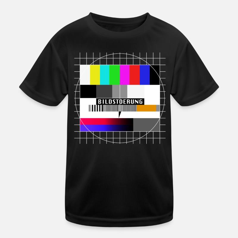 Röhrenfernseher Testbild - Bildstoerung - 80er Kinder Funktions-T-Shirt