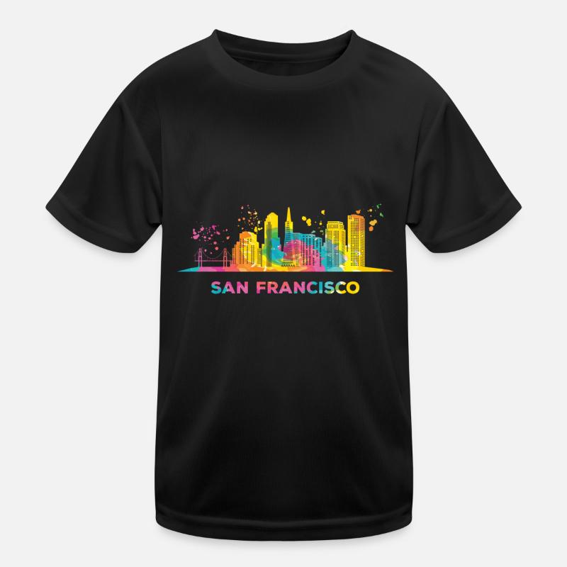 San Franciscans Skyline San Francisco Kinder Funktions-T-Shirt