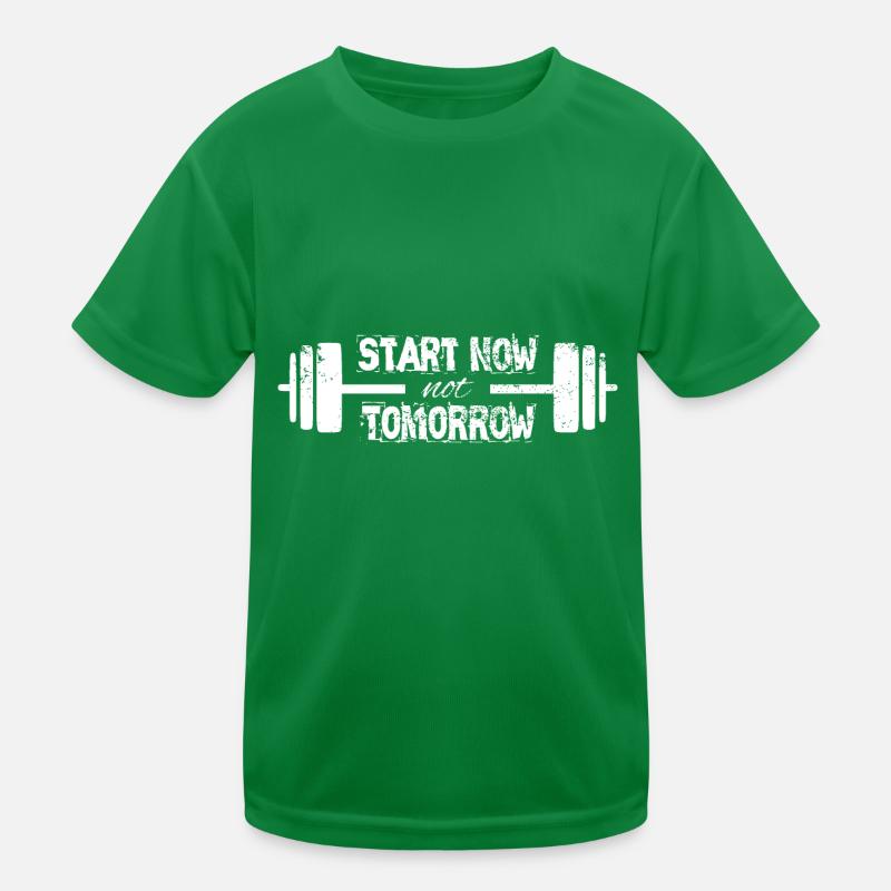 Citation motivation: Ne commencez pas demain T-shirt sport Enfant