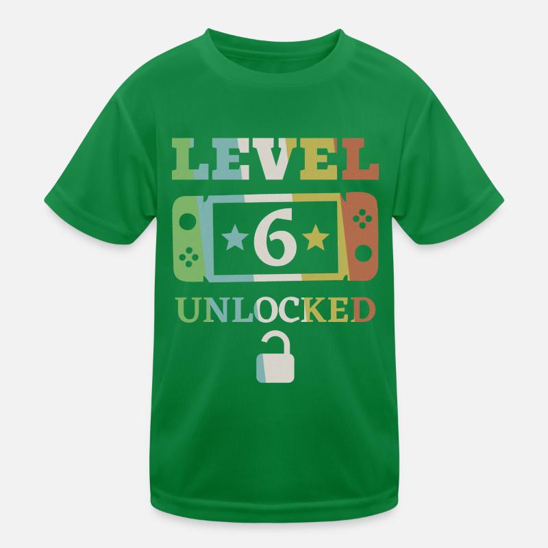 6ème anniversaire Niveau 6 Unlocked Switch T-shirt sport Enfant