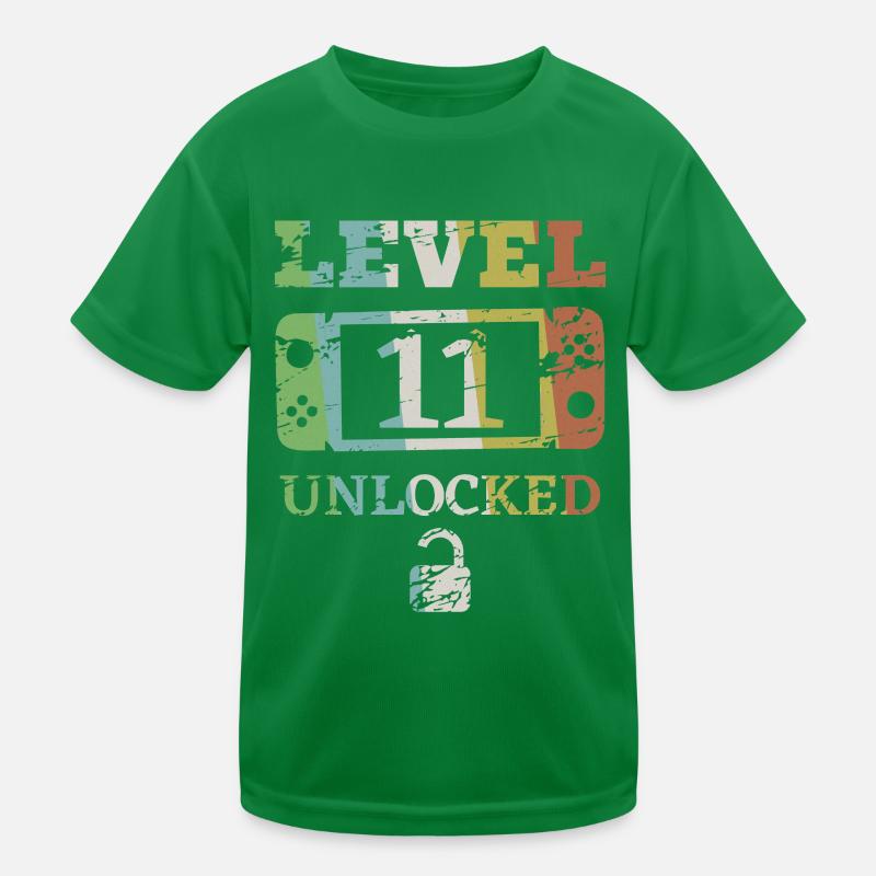 11. Geburtstag Level 11 Unlocked Switch Kinder Funktions-T-Shirt