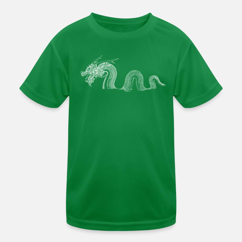 white dragon Kids Functional T-Shirt