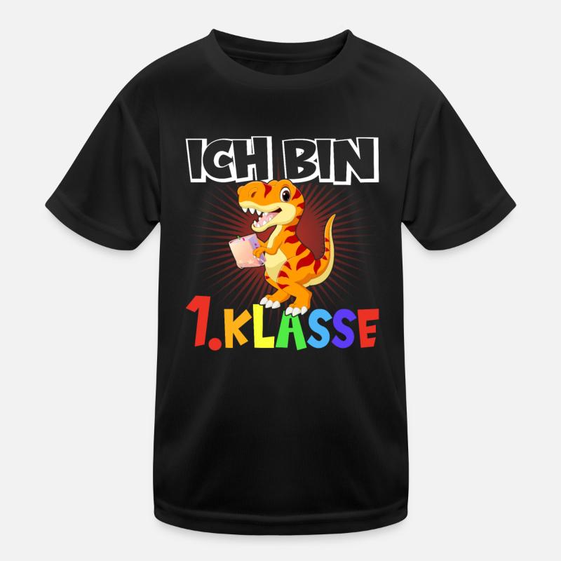 Einschulung Schulanfang Dino Kinder Funktions-T-Shirt