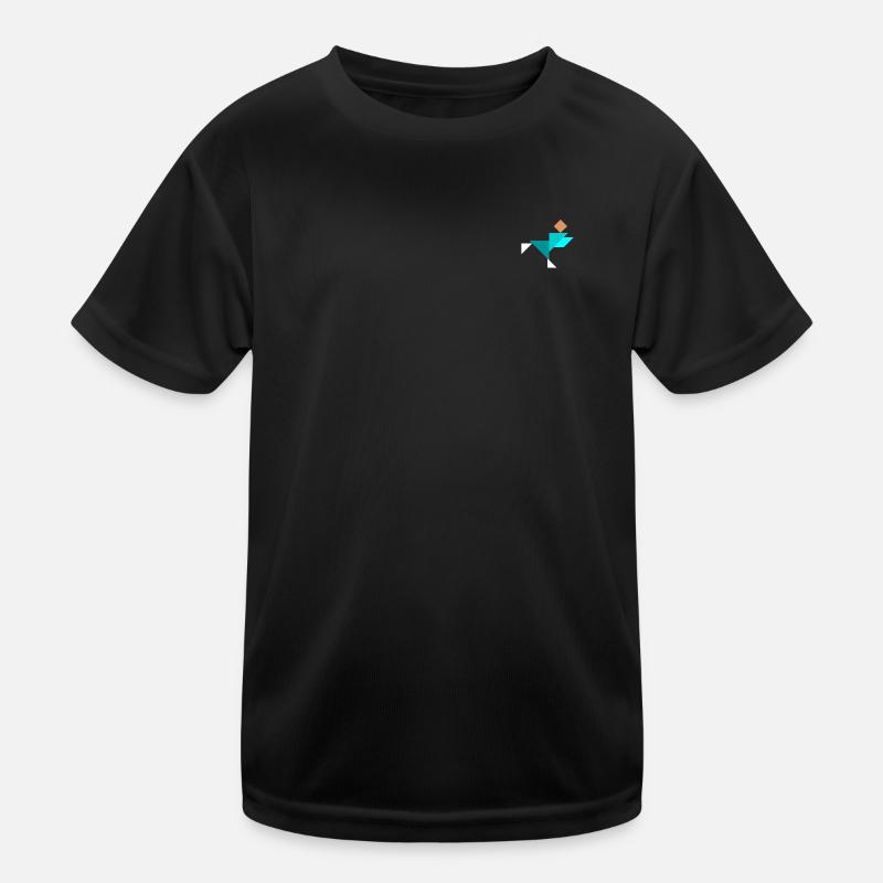 Skaters - Tangram - Kids Functional T-Shirt - black