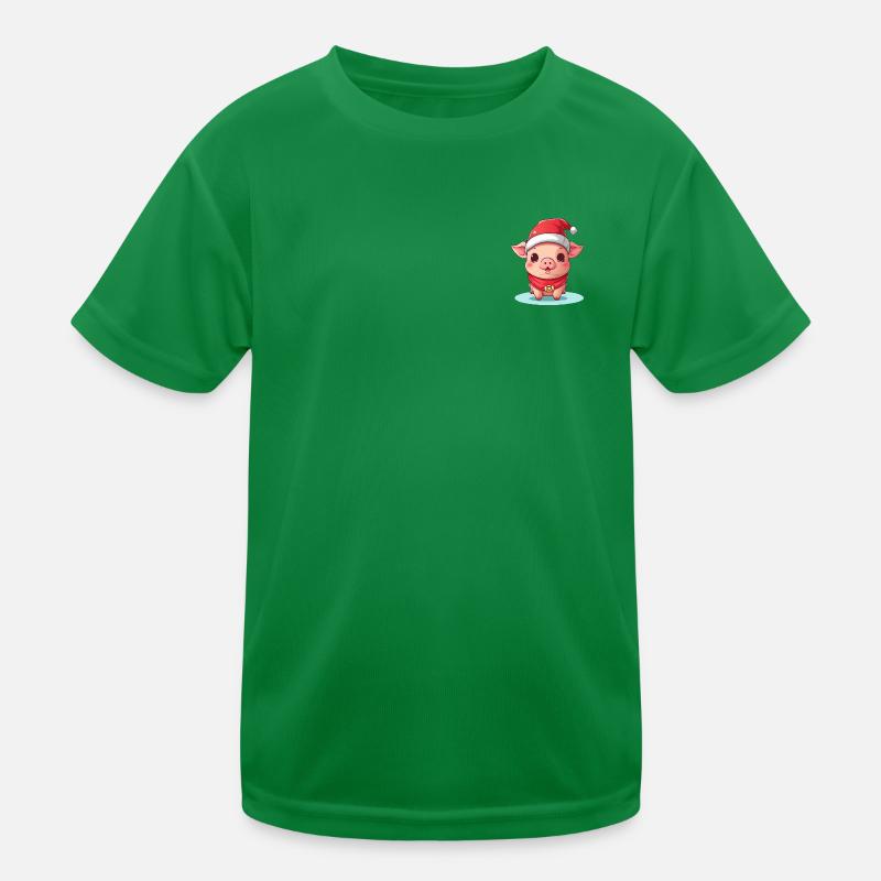 cochon mignon dans la poche avec un chapeau de Noël T-shirt sport Enfant