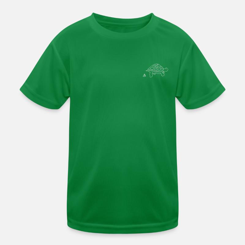 Schildkröte (logo weiß, klein) Kinder Funktions-T-Shirt