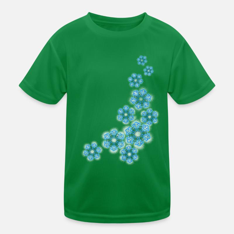 Schneeflocken Kinder Funktions-T-Shirt