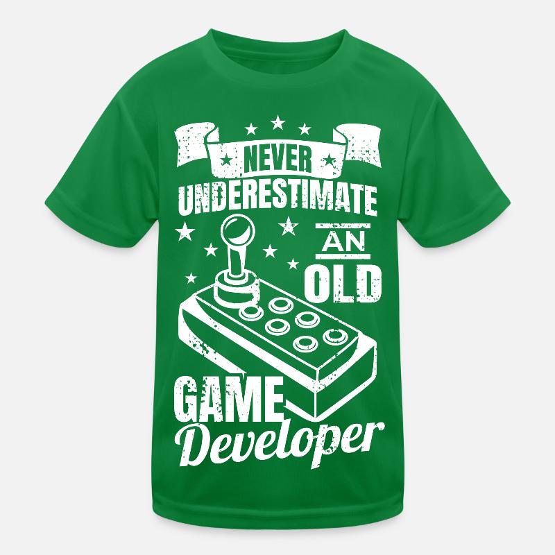 Old game developer grandfather Kids Functional T-Shirt