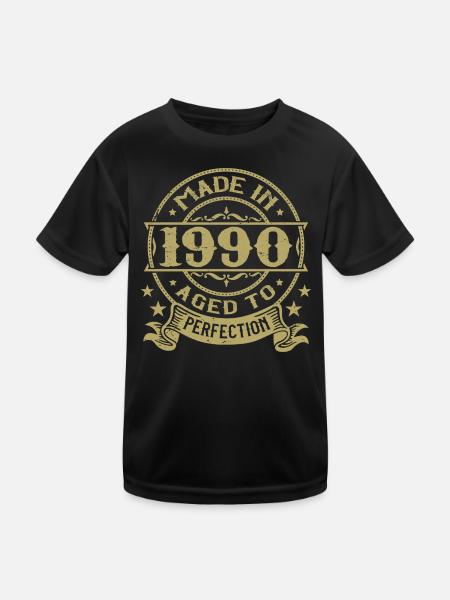 Vintage 1990 Anniversaire 1990 Cadeau 1990 Rétro - T-shirt sport Enfant - noir - Devant
