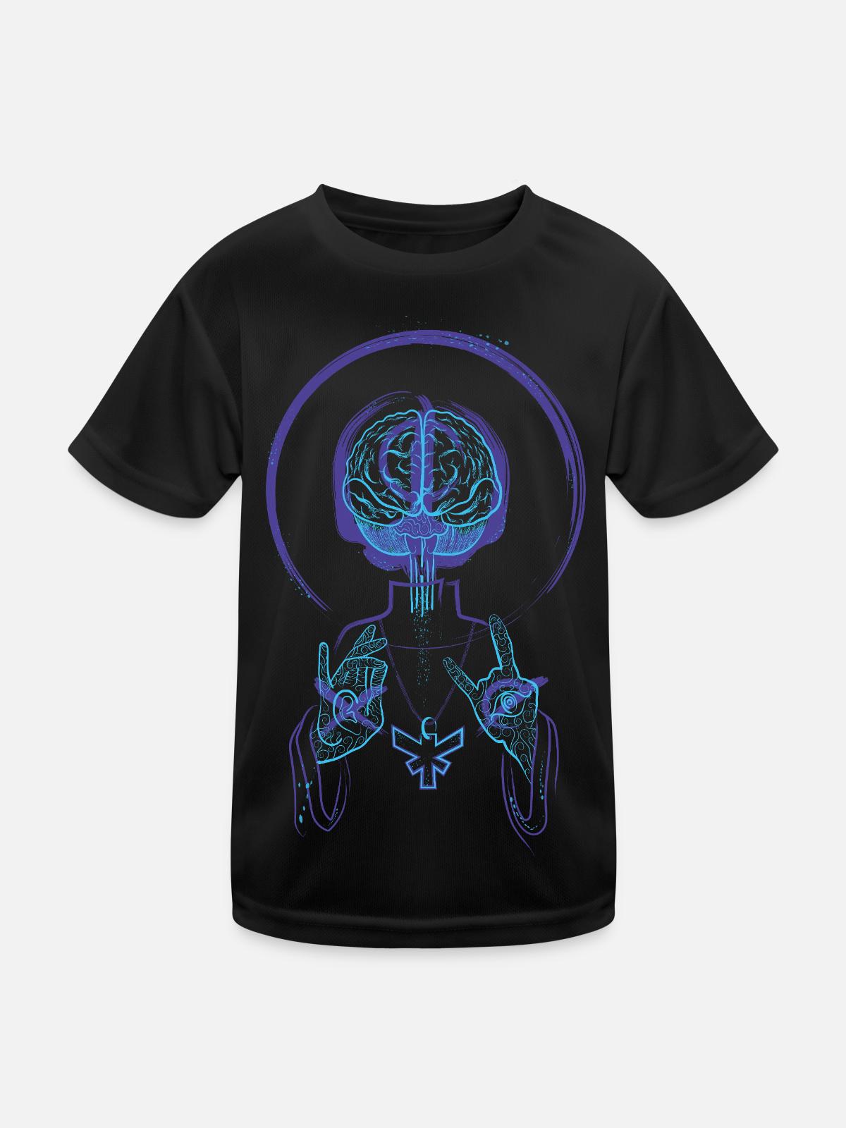 Voodoo-Priester - Kinder Funktions-T-Shirt - Schwarz - Vorne