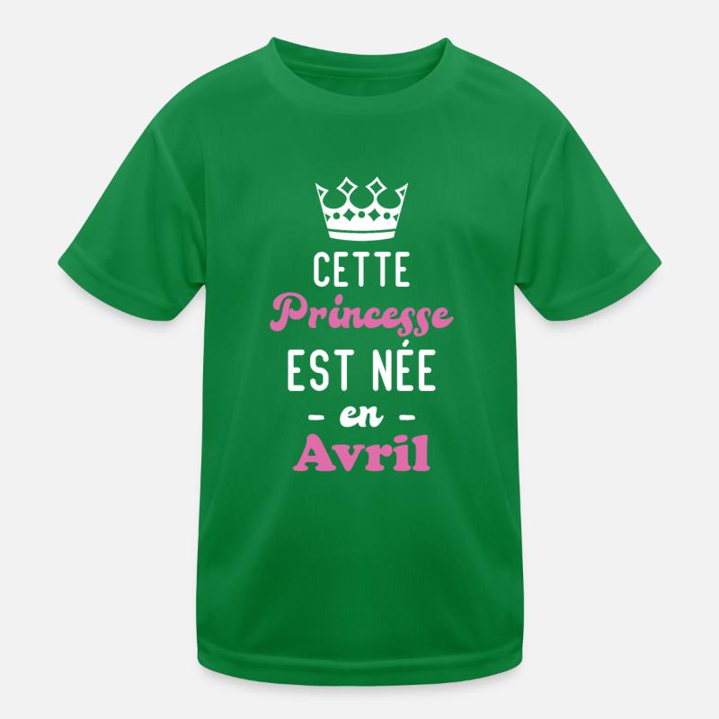Cette princesse est née en avril T-shirt sport Enfant