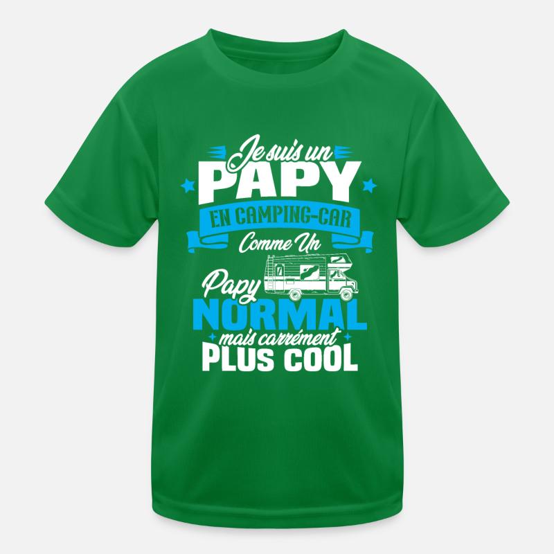 Un papy en camping-car comme un papy normal T-shirt sport Enfant