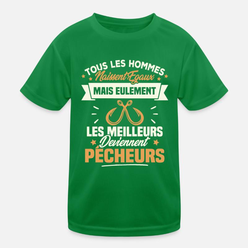 Les meilleurs hommes deviennent Pêcheurs T-shirt sport Enfant