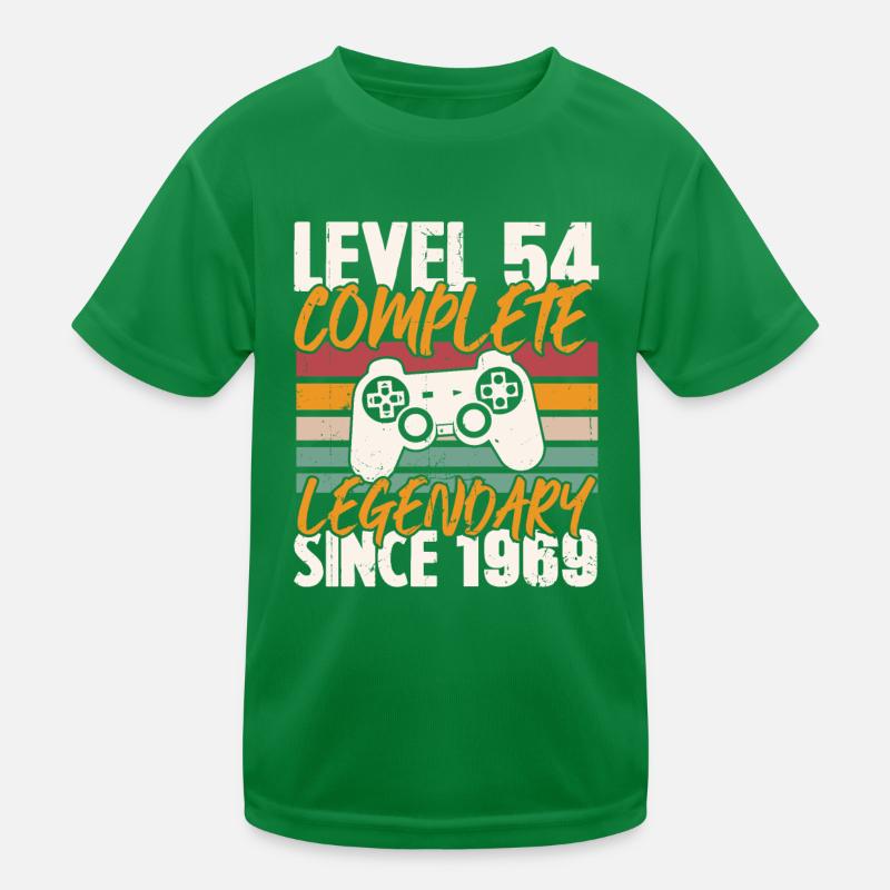 Geburtstagsgeschenk, Level 54 Complete 1969 Kinder Funktions-T-Shirt