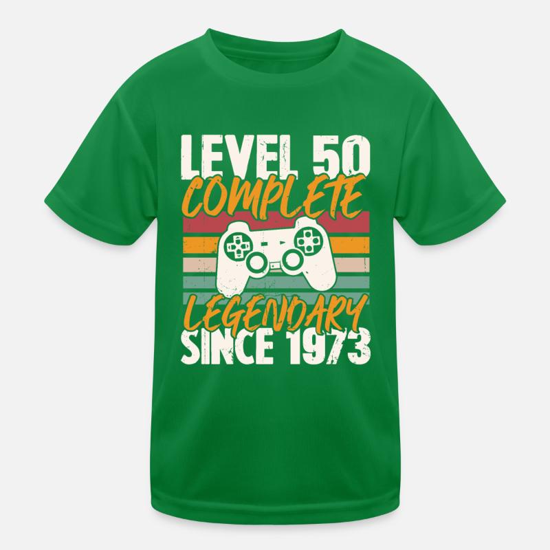 Geburtstagsgeschenk, Level 50 Complete 1973 Kinder Funktions-T-Shirt