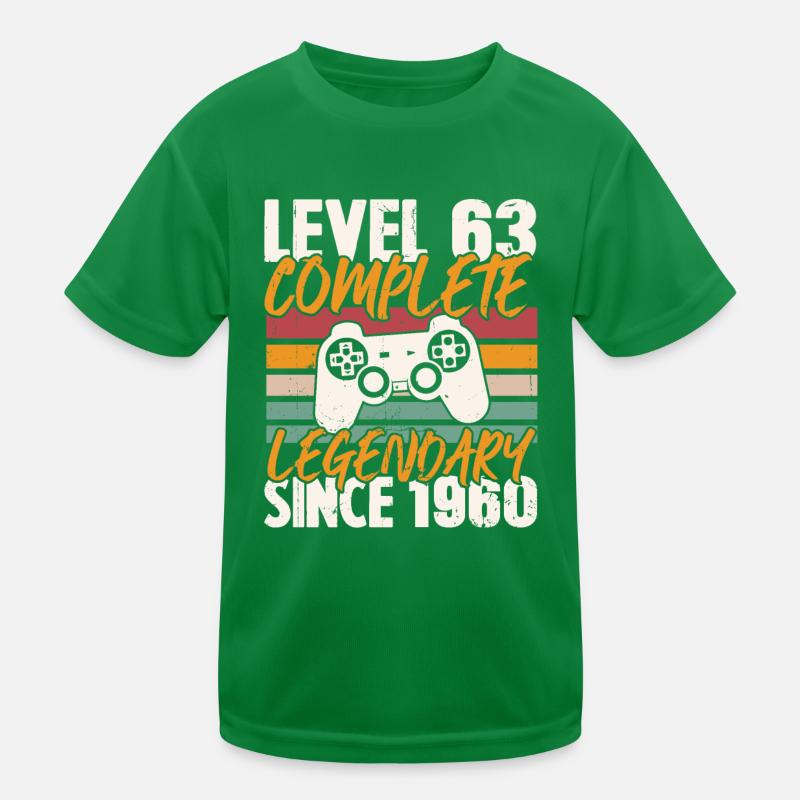 Geburtstagsgeschenk, Level 63 Complete 1960 Kinder Funktions-T-Shirt