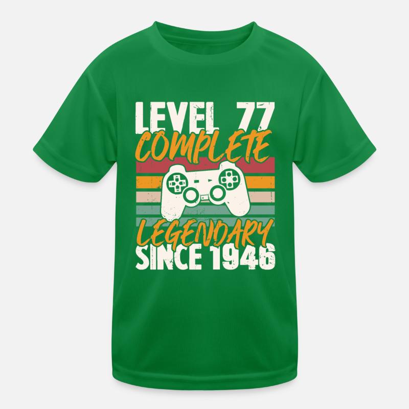 Geburtstagsgeschenk, Level 77 Complete 1946 Kinder Funktions-T-Shirt