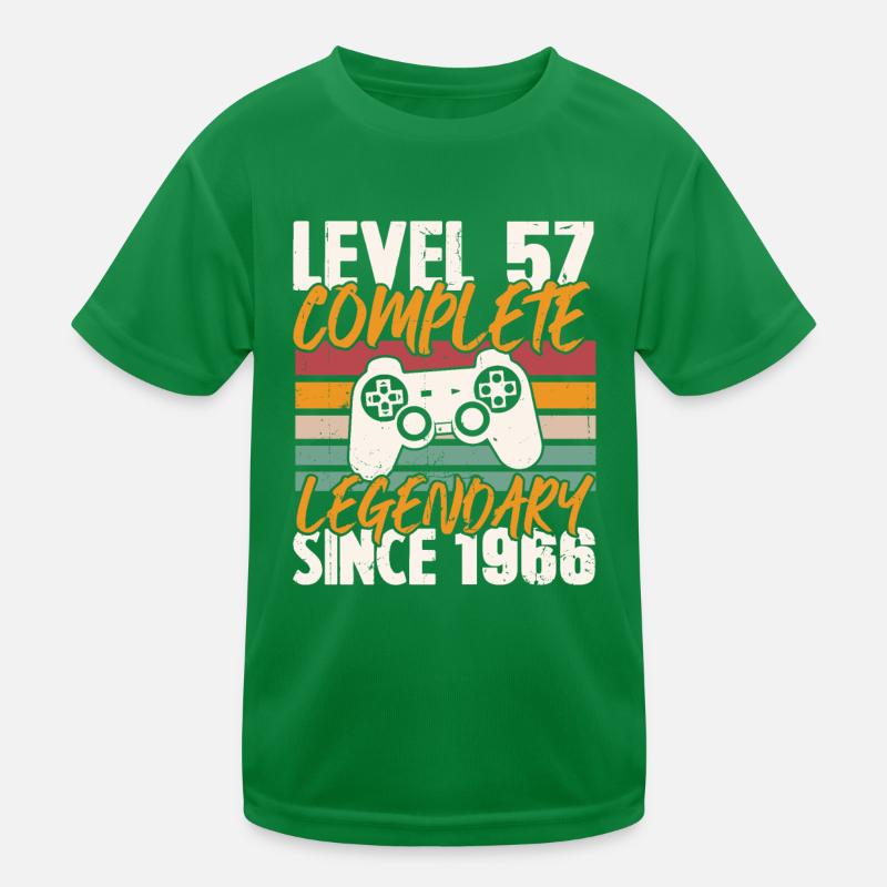Geburtstagsgeschenk, Level 57 Complete 1966 Kinder Funktions-T-Shirt