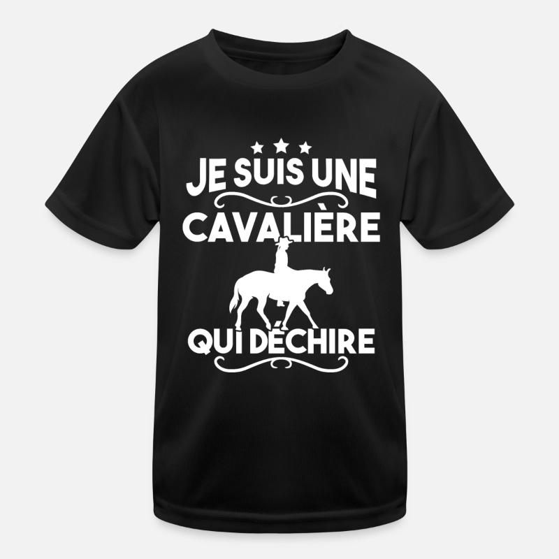 Je suis une cavalière qui déchire T-shirt sport Enfant