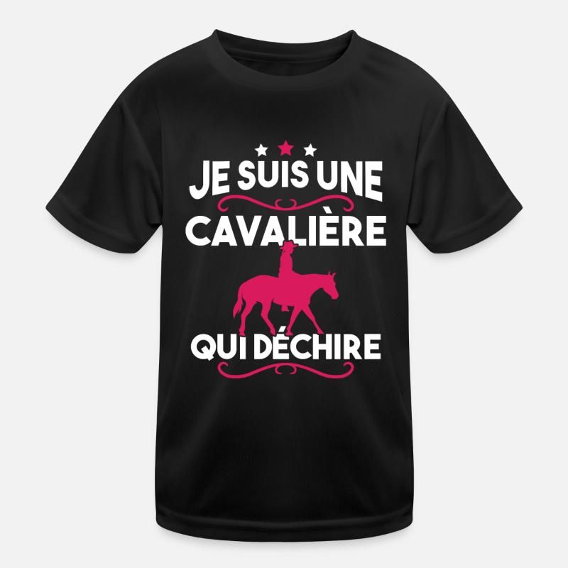 Je suis une cavalière qui déchire T-shirt sport Enfant